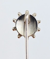 Micromosaic Stick Pin Bird Antique Silver Italy