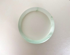 Natural Light Green Ice-Waxy Jadeite Bangle 38g 62mm.