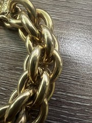 Vintage J. Crew Gold Tone Double Chain Link Statement Bracelet – Size 6.25 In
