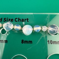 Vintage Opalite Glass Bead Necklace 31″ Faceted Round Hook Clasp Adjustable