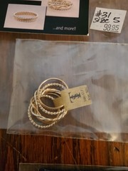 Vintage NIP Sterling Silver And 14k Gf Stackable Ring 3 Sets Tabor Studios