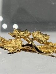 Vintage Boucher Signed and Number Gold Tone Brooch 2.5 inches long 1950s READ