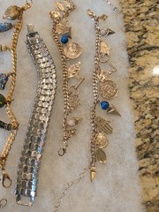 Estate Jewelry Sterling Silver, Weiss Coro Panel Emmons +21 Bracelets