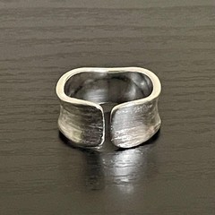 Men’s Silver Ring Matte Engraved Vintage, Adjustable, No Brand