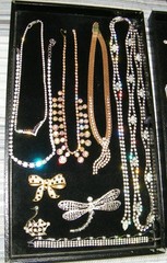 2 Trays of Vintage Rhinestone Costume Jewelry – All Good Wearable Jewelry