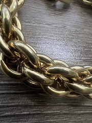Vintage J. Crew Gold Tone Double Chain Link Statement Bracelet – Size 6.25 In
