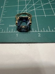 Vtg Estate 10K Solid Gold Topaz Blue Coctail Ring 9.2 grams Sz 9.5 WOW!