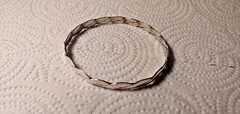 Sterling Silver (925) Bracelet and Pony Tail Tie with Silver Clasp