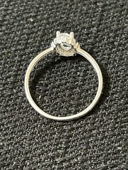 Vintage 925 Sterling Silver Aurora Borealis AB Halo CZ Multicolor Ring Size 6.25