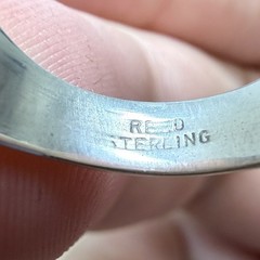 REED & CO Sterling 2008 Lab-Created Sapphire School Ring Size 6