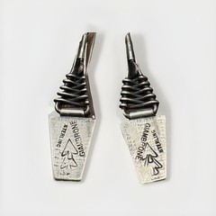 GIAMBRONE Studio Sterling Silver Modernist Dangle Earrings Brutalist Vintage