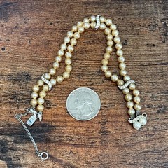 Lot 16 Vintage Now Simulated Faux Pearl Bracelets 2 Napier 1 Coro 2 Patented