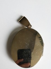 Vintage Porcelain CAMEO Locket Pendant No Chain