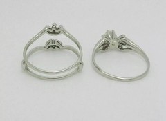 2Ct Art Deco Style Lab-Grown Diamond 14K White Gold FN Wedding Bridal Ring Set