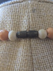 Vintage Boho Tribal Style Disc Bead Necklace Mixed Material Chunky