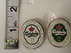 CARLSBERG Cross Country Skiing 15km + 25km PIN / BROOCH