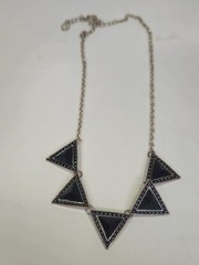 Vintage Silver/Black Choker Necklace Reversible
