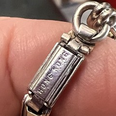 Custom Vintage 10k White & Yellow Gold Filled Bracelet,Vtg Czech Carnival? Glass