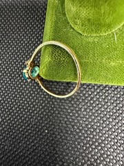 Vintage Aquamarine (March Birthstone) and Stamped 18KT HGE Ring Size 8