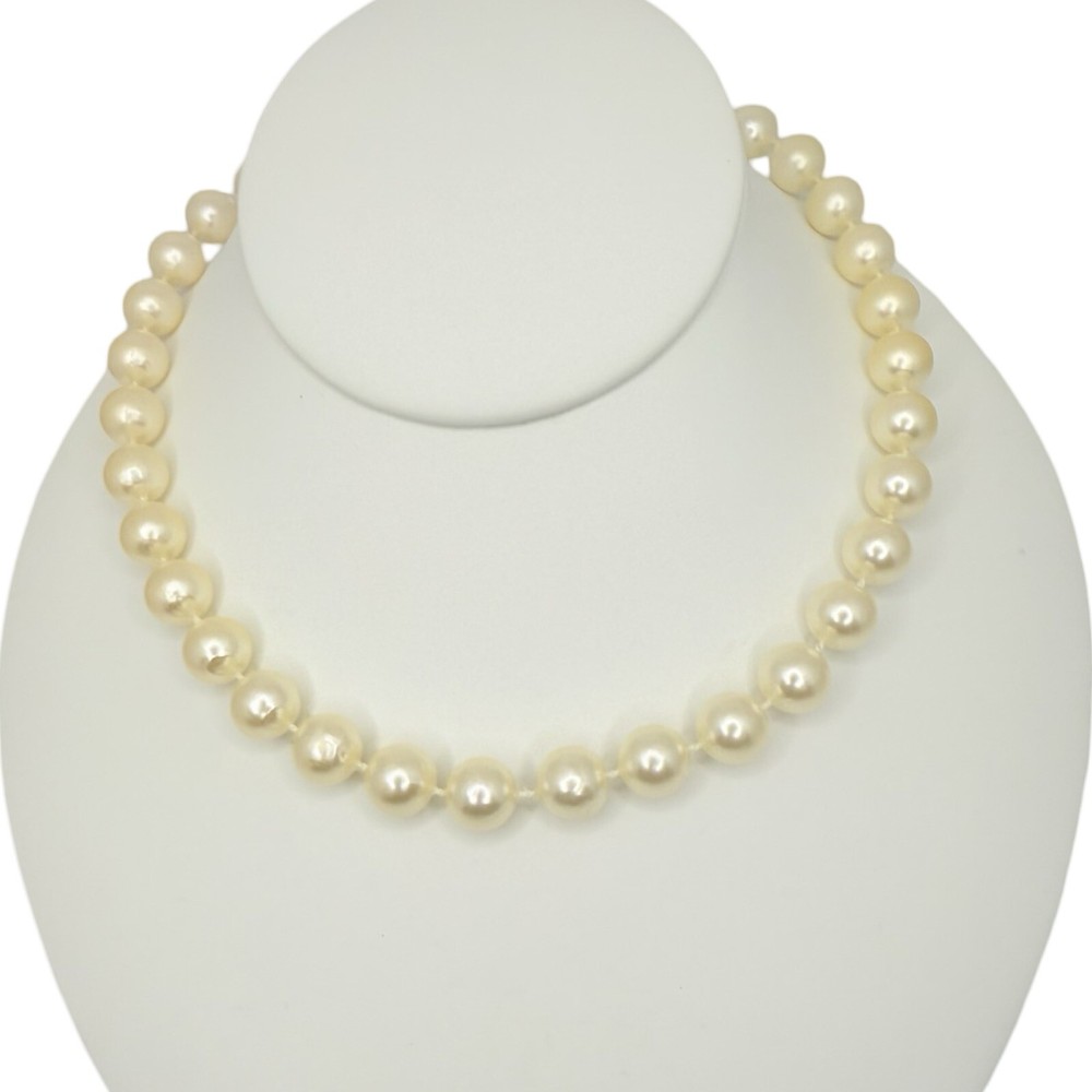 Pearl Necklace Choker Champagne 16” Classic Wedding Vintage