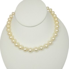 Pearl Necklace Choker Champagne 16” Classic Wedding Vintage