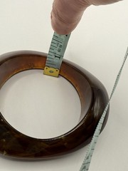 Vtg Lucite Acrylic Tortoiseshell Chunky Bracelet Asymmetrical Resin Swirl A