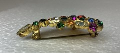 1 3/4 Inch Austrian Crystal Christmas Tree Pin Brooch Vintage Austria