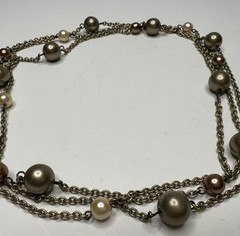 Vintage Elegant Pearl Chain Necklace 1980’s 1990’s