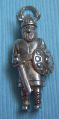 Vintage Viking man sterling charm