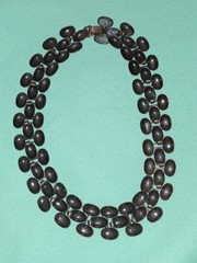 Vintage SIGNED La Roco COPPER Modernist Necklace Choker Earrings SET Estate