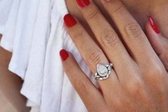 Art Deco Vintage 2.10 Ct White Diamond Engagement Ring Set 925 Sterling Silver