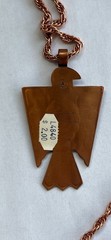 VINTAGE BELL TRADING POST SOLID COPPER THUNDERBIRD PENDANT & 29″ CHAIN SIGNED