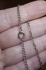 Antique Art Deco Sterling Rock Crystal(?) Necklace 19″ INCOMPLETE See Pics/Desc
