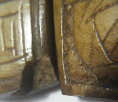 Vtg Necklace Carved yak Bone 10 Pieces Tribal segments symbols Tibetan Artisans