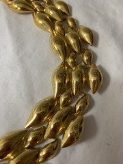 Vintage Napier 16.5” Thick Gold Tone Mesh Link Necklace Statement Choker Collar