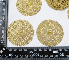 20pcs Round Brass Stamping 56.5mm Filigree Findings Wholesale Supplies