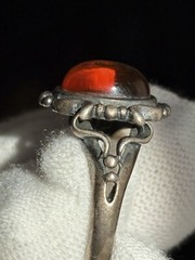 Vintage 925 Sterling Silver Honey Amber Ring Size 6 Stamped BY or BV 4.54g