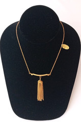 Vintage Necklace w/Tassel Yellow Gold Plated NWT 15.25″ Length