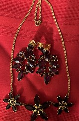 Vintage 1970/80’s Women’s Set Of Russian USSR Jewellery Earrings And Necklace16”