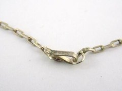 Vintage Unmarked Silver Tone Metal and Lapis Inlay Necklace 17.75 Inches VG