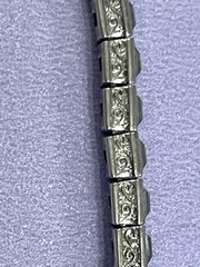 WACHENHEIMER ANTIQUE STERLING SILVER ART DECO DIAMONBAR BRACELET JUST LOVELY!!