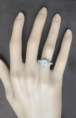 Platinum Vintage Engagement Ring 0.80ct.Natural Old Euro Round Diamond 1920’S