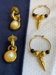 Vtg Earring Lot Jewelry Rama Liz Claiborne Monet Napier Enamel Rhinestone