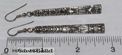 Vintage Sterling Native American Bill Wilson Alaskan Totem Pole Dangle Earrings