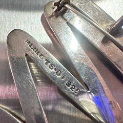 26g 1980s Taxco Mexico 925 Sterling Silver Modernist Zigzag Design with Chain