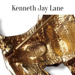 Vintage Y2K KJL Gold & Rhinestone Crystal Kenneth Jay Lane Scottie Dog Brooch