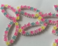 1/1/2 inch vintage Japanese flower oval rings 24 pcs 20.99