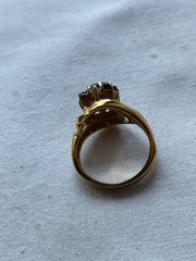 Vintage 17mm size (6.5 in USA) fancy ring 14k gold filled USA made