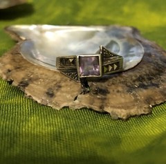 Estate Find .925 Amethyst and Markasite Ring