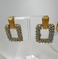 Jewelry Lot 1980s Black and Yellow Gold Tone incl Monet, Trifari, and more